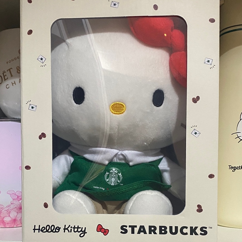 Starbucks Hello Kitty Plush with Green Apron